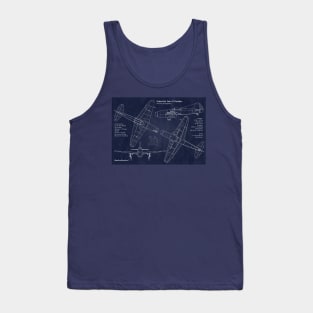 Yakovlev Yak15 Feather Blueprint Tank Top